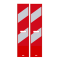 Traffic panel flat | film RA1/A | on both sides indicating left | red / white